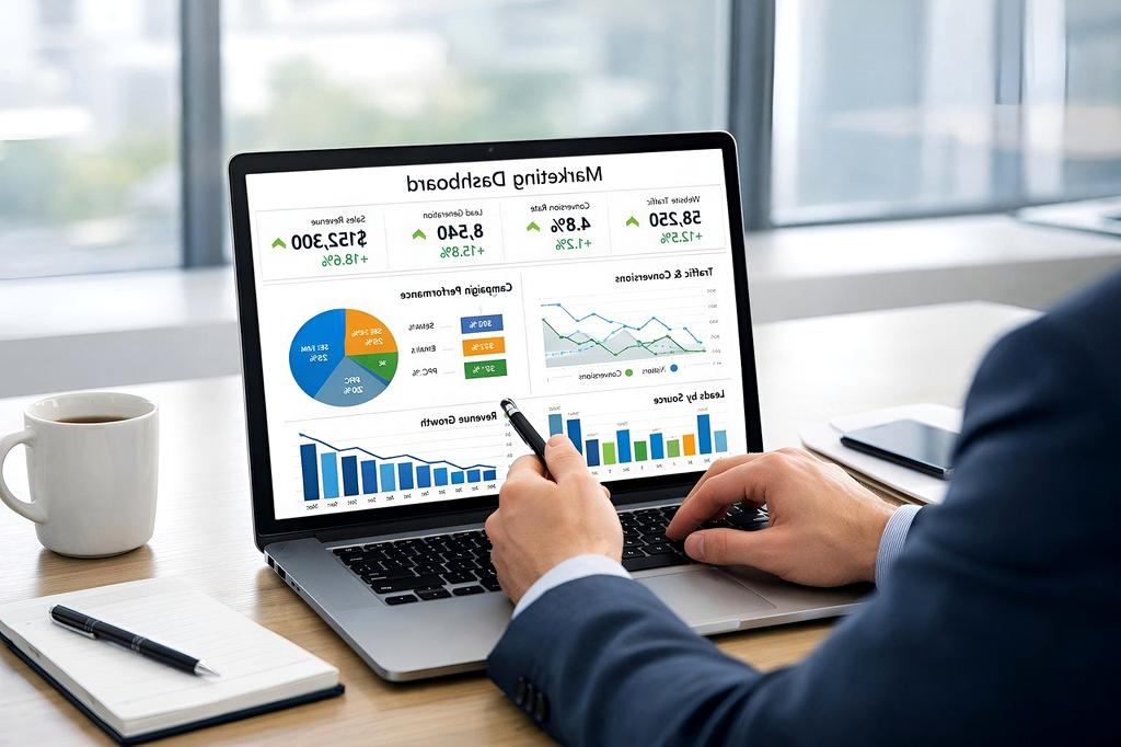 Visual analytics dashboard with AI graphs and charts