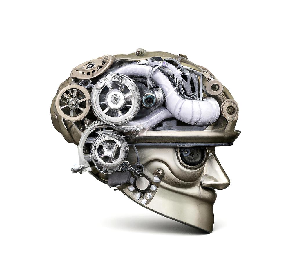 Futuristic AI brain visualization in blue tones