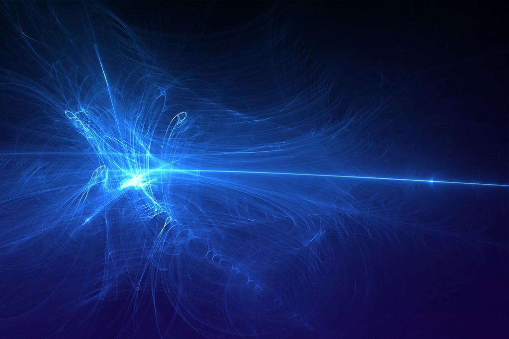 Technology abstract background with flowing light waves